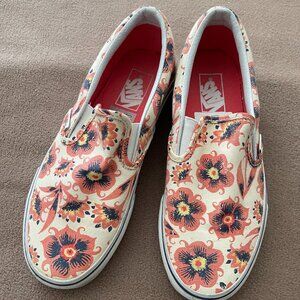 AWESOME VANS Floral Canvas Pull Up Women 8.5